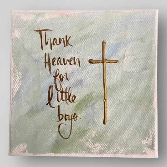 Thank Heaven for Little Boys IV - Gospel Art Canvas