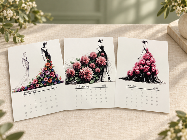 The Flower Dress Affair at the Manor - 2027 Calendar