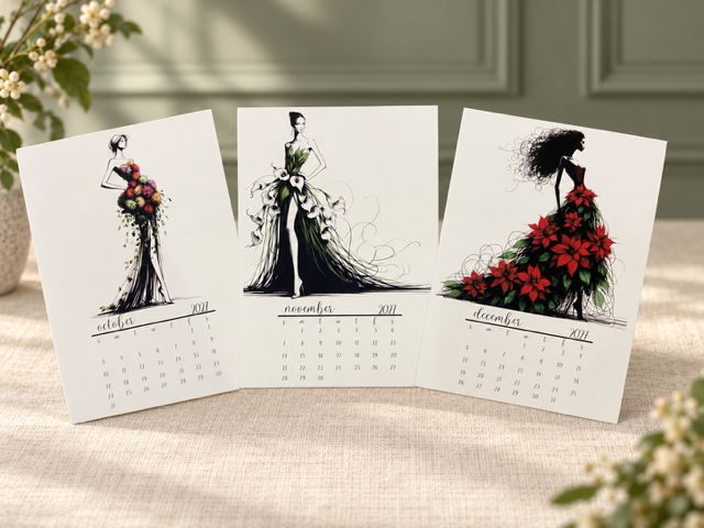 The Flower Dress Affair at the Manor - 2027 Calendar