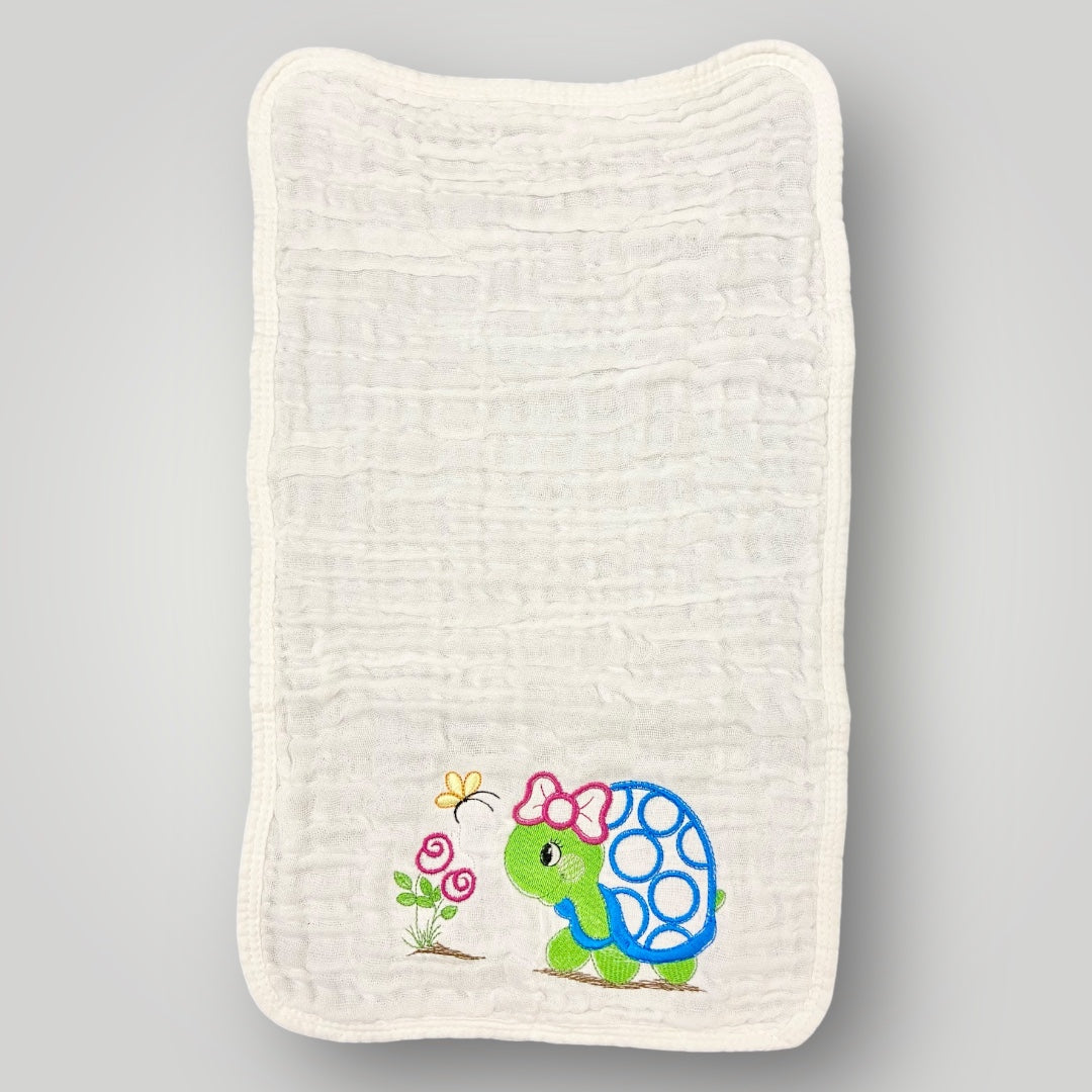 The Turtle & The Butterfly - Burp Cloth