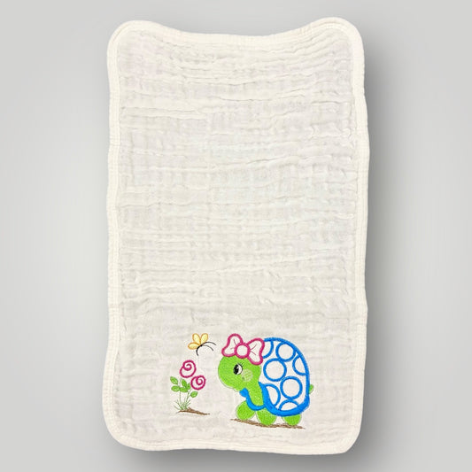 The Turtle & The Butterfly - Burp Cloth