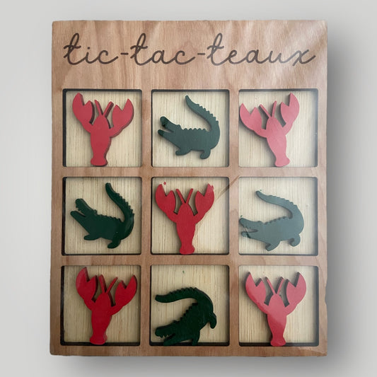 Tic Tac Teaux Board - Bayou Buddies - Crawfish vs Alligator