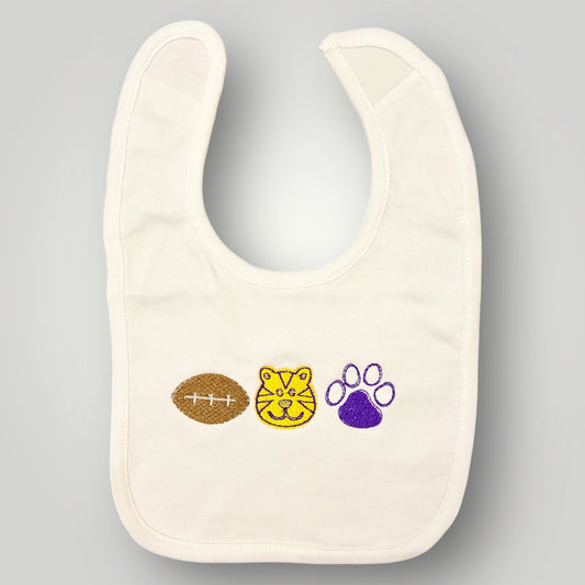 Tiger Football Paw Trio - Bib