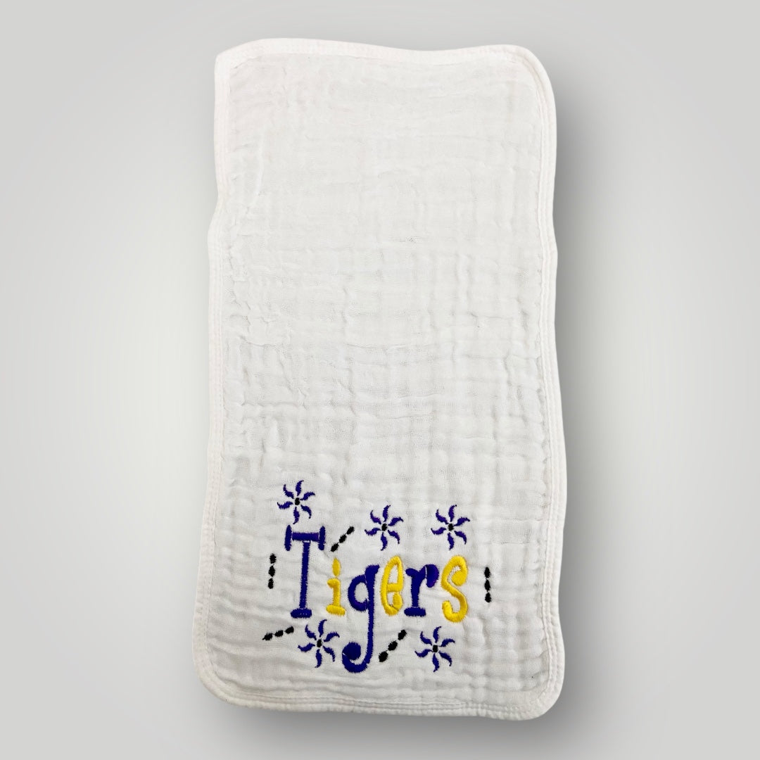 Tigers & Pinwheels - Burp Cloth