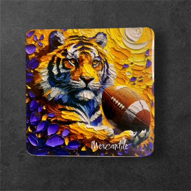 Tiger with Football - Magnet