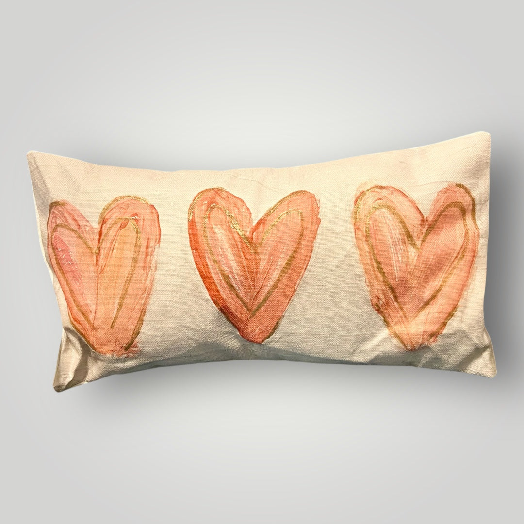Triple Heart lumbar pillow