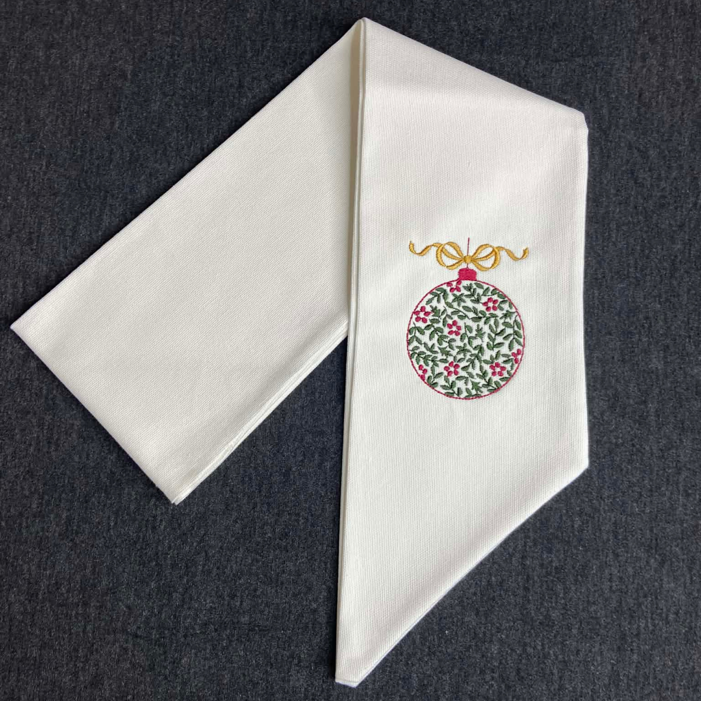 Crimson & Floral Ornament- Wreath Sash