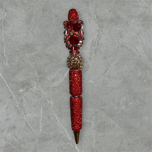 Vintage Bear in Red Pen
