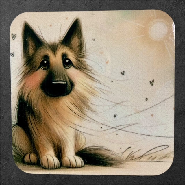 Waggin' at the Manor - German Shepherd - Manor Magnet Collection