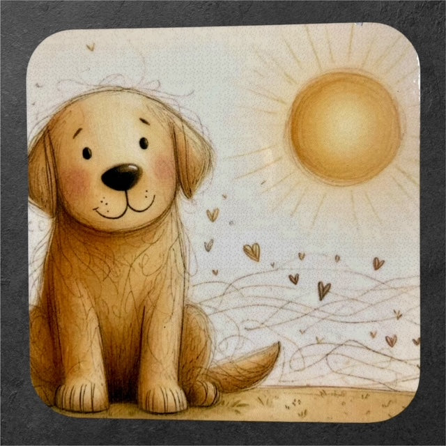 Waggin' at the Manor - Golden Labrador - Manor Magnet Collection