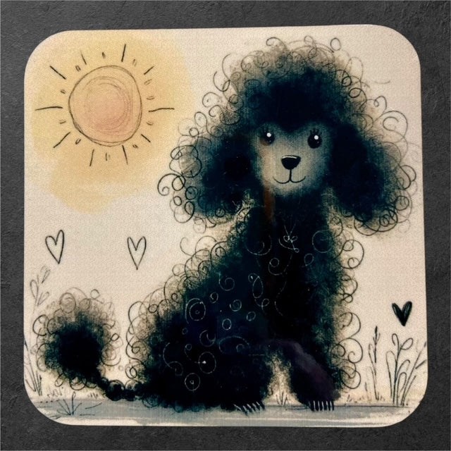 Waggin' at the Manor - Poodle - Manor Magnet Collection