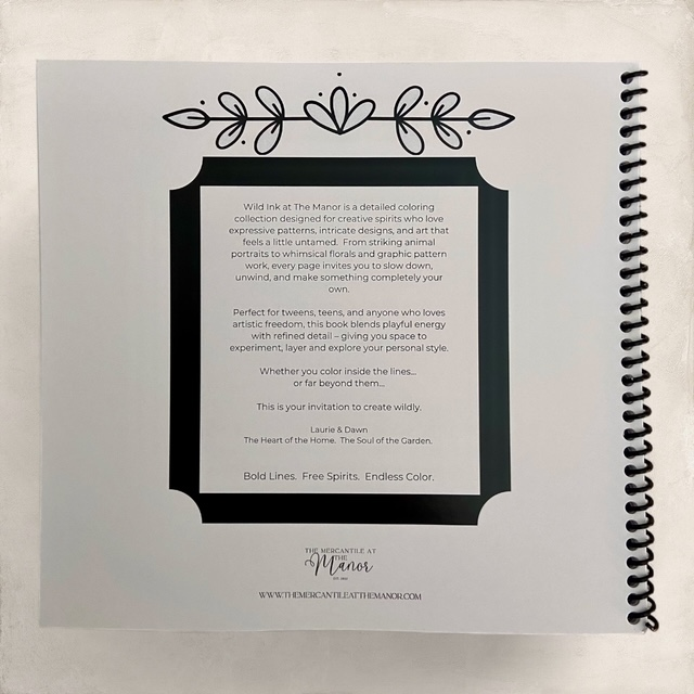 Wild Ink at The Manor - Coloring Book