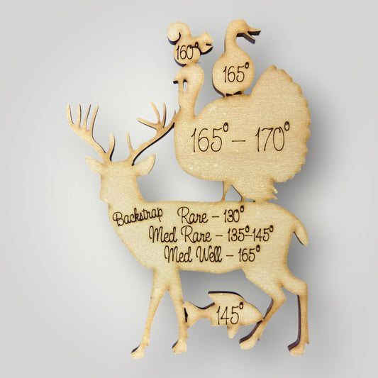 Wildlife - Meat/Fish/Poultry Temperature Wood Magnet