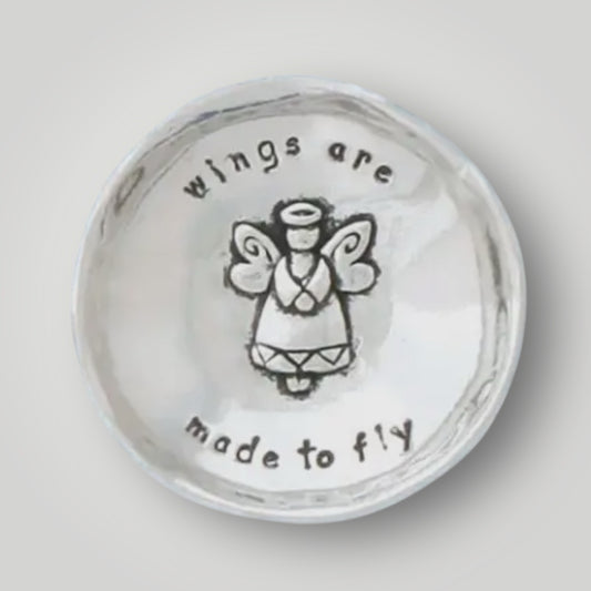 Wings Are Made to Fly Angel Charm Bowl - Pewter - BW77