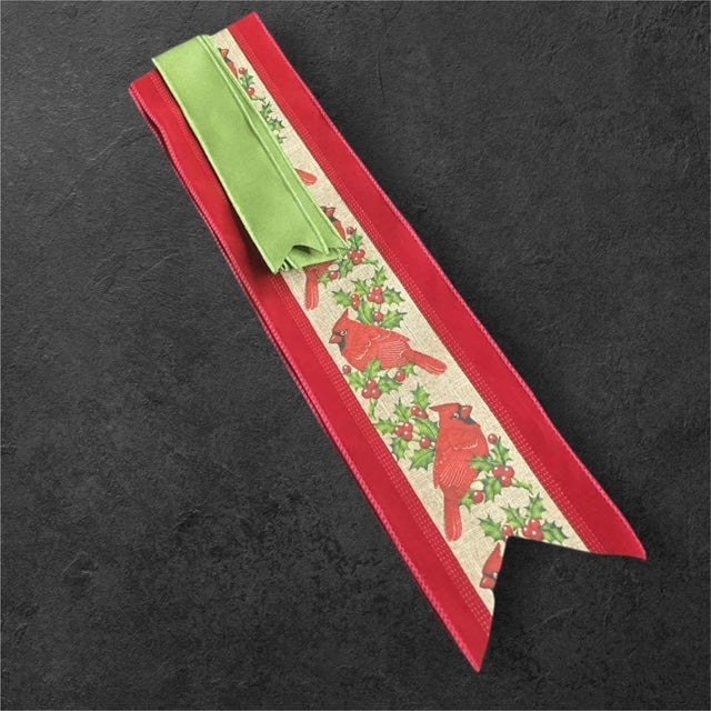 Winter Cardinal Green - The Manor Ribbon Sash Collection