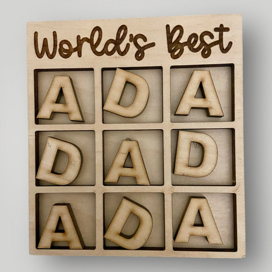 World's Best DAD Tic Tac Toe Board
