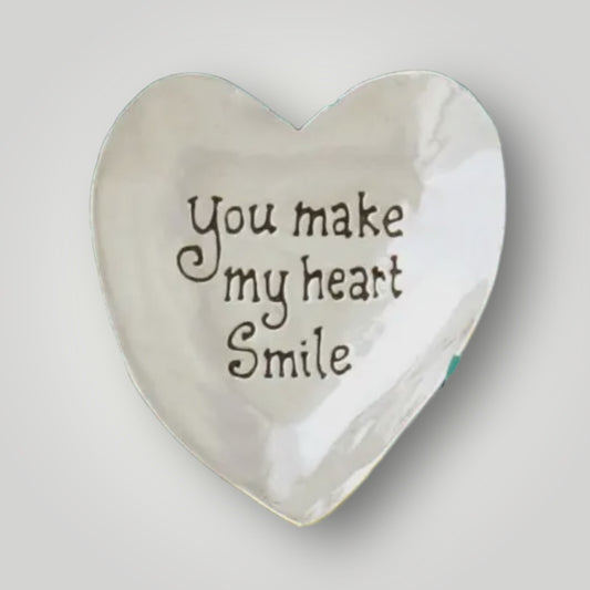 You Make My Heart Smile Charm Bowl - Pewter - BWL15