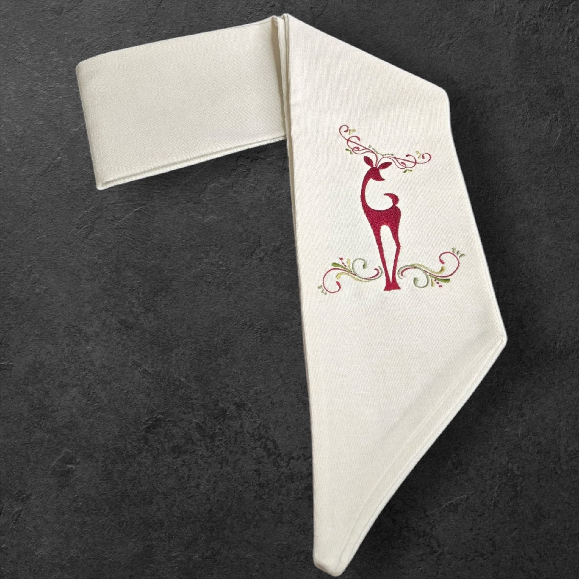 Crimson Stag wreath sash from The Manor Collection