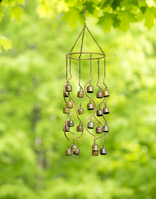 Fairy bells steel wind chime with a soft, delicate sound, 6.5 by 26 inch outdoor décor