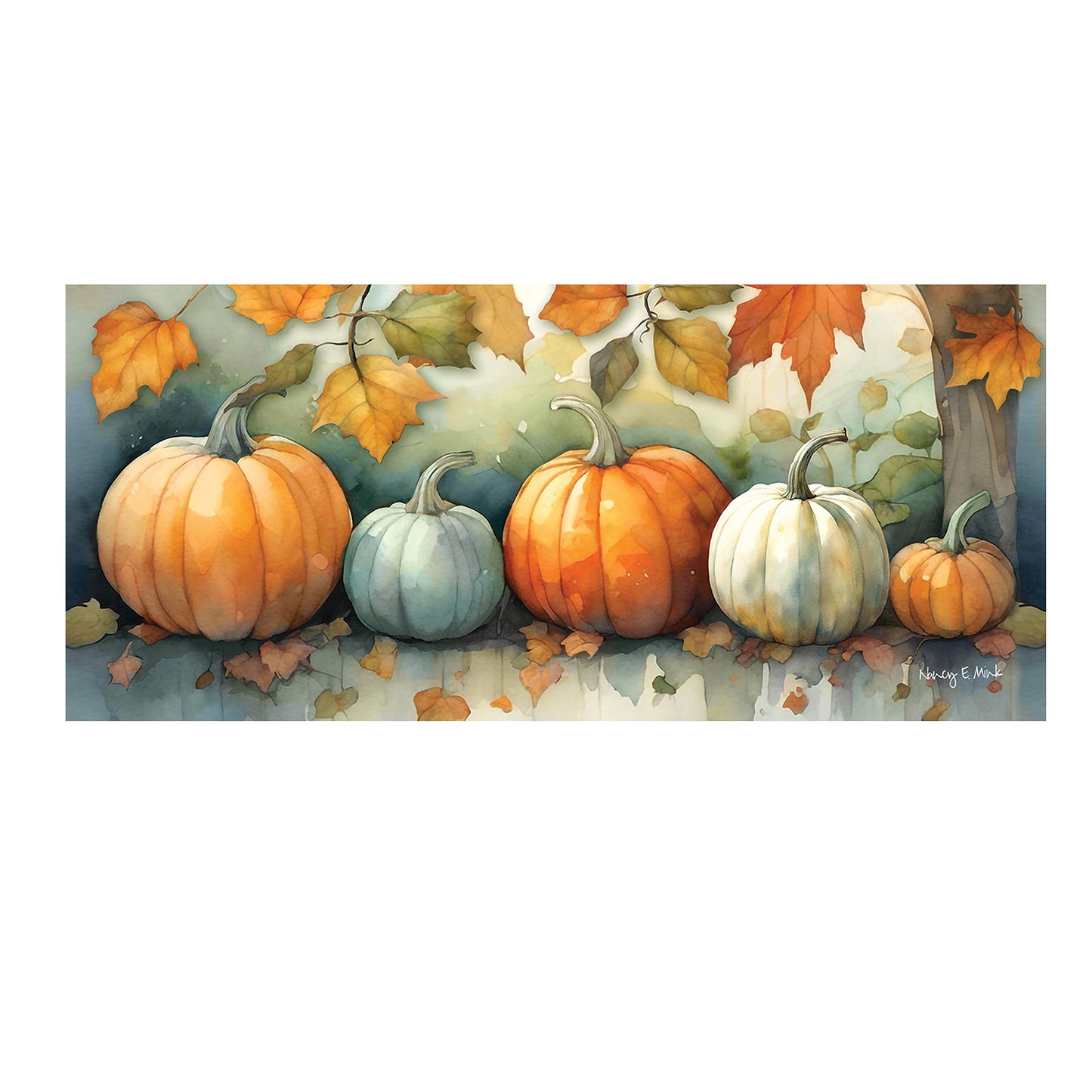 Pumpkin Patch Watercolor Switch Mat
