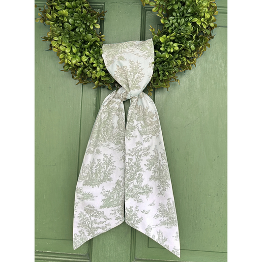 Le Jardin Vert- Toile Wreath Sash